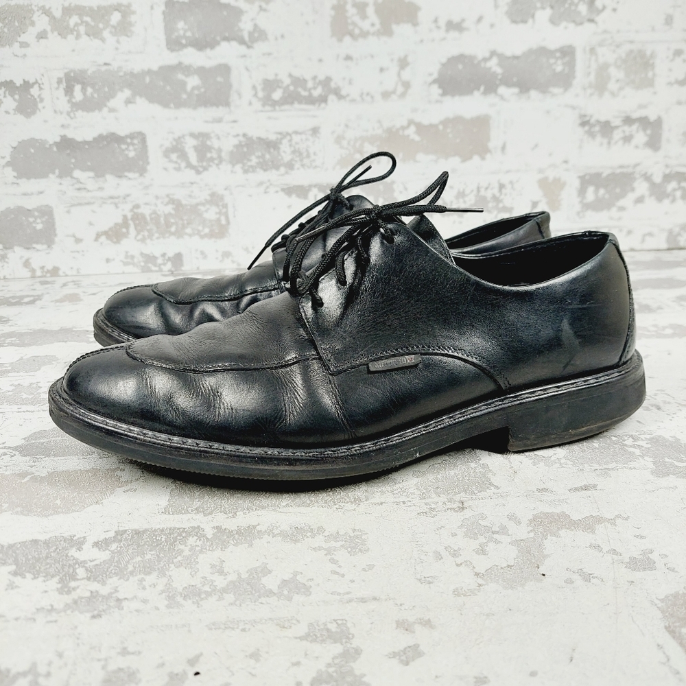 Mephisto Phoebus Goodyear Welt Norwegian Black Leather Oxfords V179
